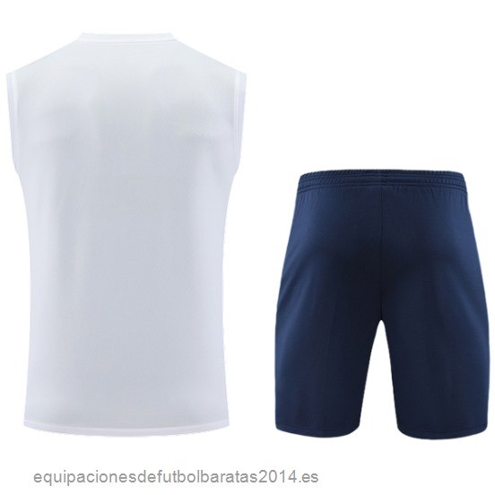 Nuevo Entrenamiento Sin Mangas Conjunto Completo Leipzig 23/24 Blanco Azul Marino Baratas